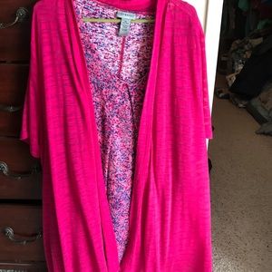 Catherine’s sleeveless top with sweater